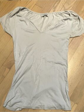 Michael Stars Light Gray Short-Sleeve V-Neck Tee